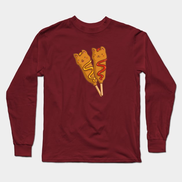 Corn Dogs Long Sleeve T-Shirt by mschibious